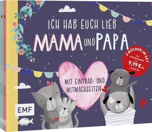 Ich hab euch lieb, Mama und Papa! | Das perfekte Geschenk für perfekte Eltern: Zwei Alben im Set: mit Eintrag- und Mitmachseiten und vielen farbigen Illustrationen Ich hab euch lieb, Mama und Papa! | Das perfekte Geschenk für perfekte Eltern: Zwei Alben im Set: mit Eintrag- und Mitmachseiten und vielen farbigen Illustrationen
