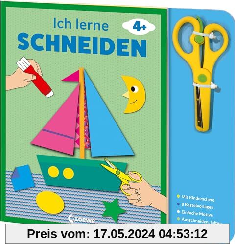 Ich lerne schneiden (Boot): Bastelbuch mit kindersicherer Schere für Kinder ab 4 Jahren