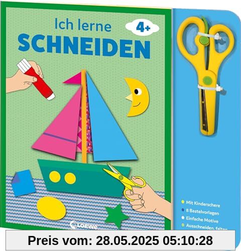 Ich lerne schneiden (Boot): Bastelbuch mit kindersicherer Schere für Kinder ab 4 Jahren