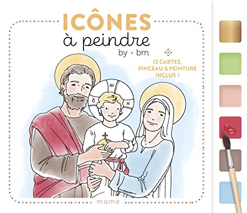 Icônes à peindre: 12 cartes, pinceau & peinture inclus !