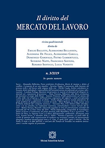 Il diritto del mercato del lavoro (2019) (Vol. 3) von Edizioni Scientifiche Italiane