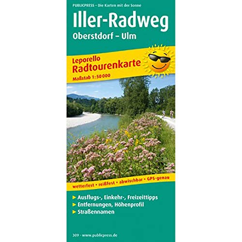 Iller-Radweg, Oberstdorf - Ulm: Leporello Radtourenkarte mit Ausflugszielen, Einkehr- & Freizeittipps, wetterfest, reissfest, abwischbar, GPS-genau. 1:50000 (Leporello Radtourenkarte: LEP-RK) von Publicpress