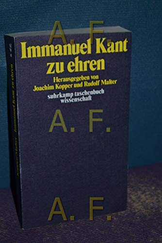Immanuel Kant zu ehren.