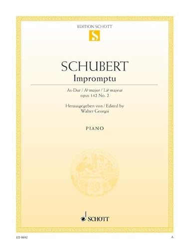 Impromptu: Nr. 2 As-Dur. op. posth. 142. D 935/2. Klavier.: No. 2 A flat Major. op. posth. 142. D 935/2. piano. (Edition Schott Einzelausgabe)