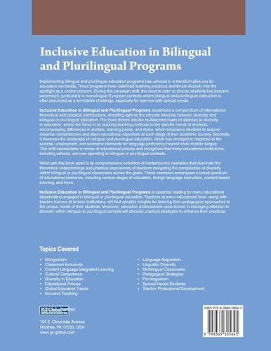 Inclusive Education in Bilingual and Plurilingual Programs von IGI Global
