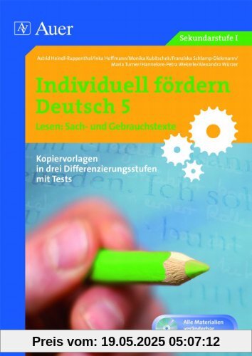Individuell fördern Deutsch 5, Lesen: Sach- und Gebrauchstexte: 5. Klasse