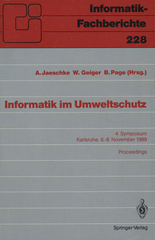 Informatik im Umweltschutz von Springer Berlin Heidelberg