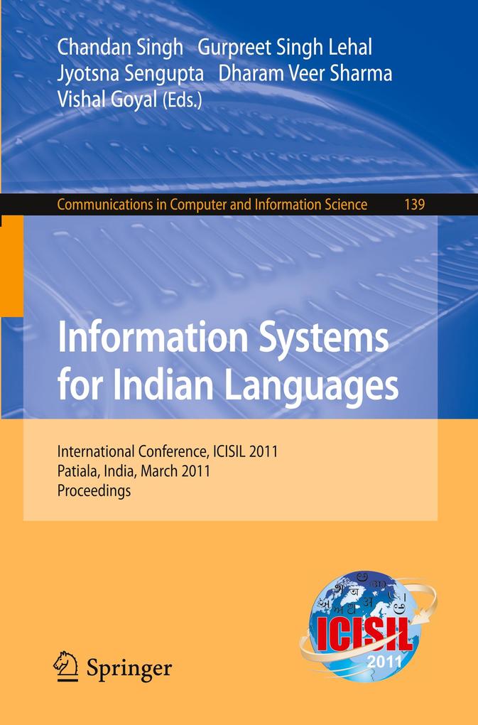Information Systems for Indian Languages von Springer Berlin Heidelberg