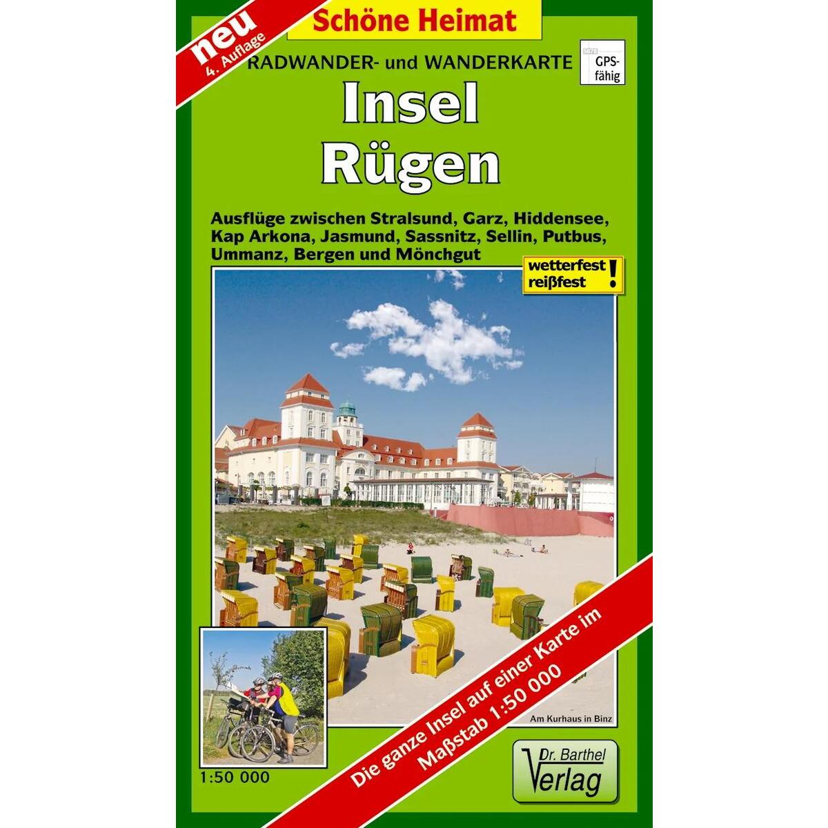 Insel Rügen Radwander- und Wanderkarte 1 : 50 000 Insel Rügen Radwander- und Wanderkarte 1 : 50 000 von Barthel Dr.