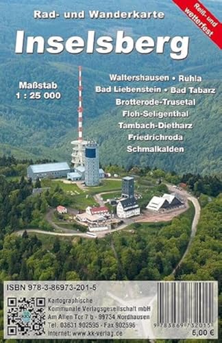 Inselsberg: Rad- und Wanderkarte (wetterfest)