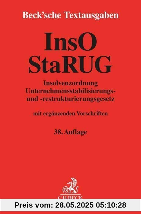 Insolvenzordnung / Unternehmensstabilisierungs- und -restrukturierungsgesetz
