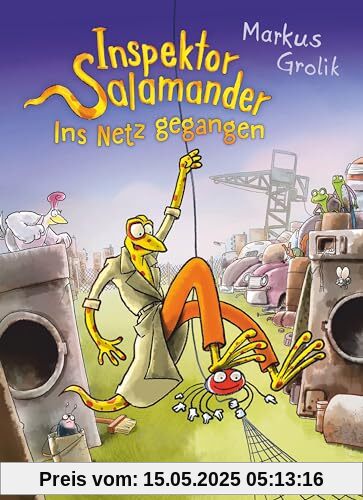 Inspektor Salamander – Ins Netz gegangen: Der neue Comic-Roman voller Witz und Action | Zurück auf dem Schrottplatz mit dem lässigen Ermittler-Duo (Die Inspektor Salamander-Reihe, Band 2)