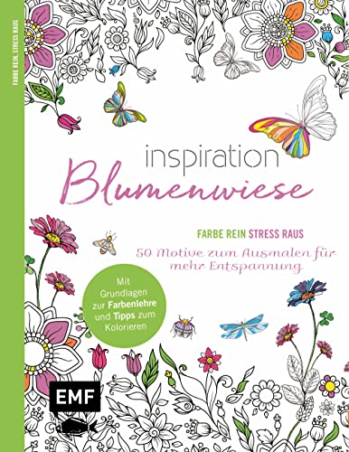 Inspiration Blumenwiese: 50 Motive zum Ausmalen für mehr Entspannung