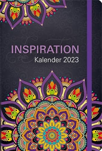 Inspiration - Kalender 2023: Taschenkalender mit Lesebändchen und Gummiband von Tosa