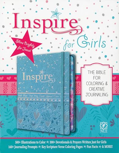 Inspire Bible for girls: New Living Translation, The Bible for Coloring & Creative Journaling