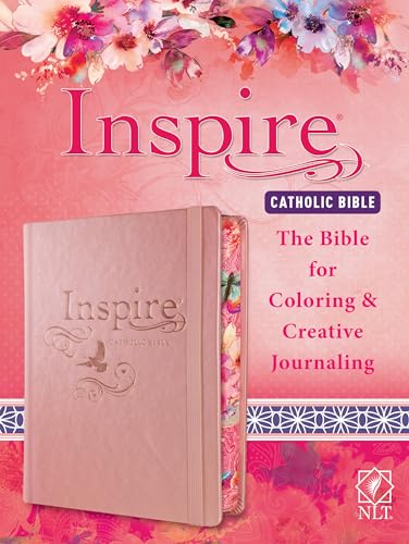 Inspire Catholic Bible: New Living Translation, Creative Journaling, Pink Dove von Tyndale House Publishers