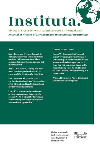 Instituta. Rivista di Storia delle istituzioni europee e internazionali (2024) (Vol. 1) von Biblion