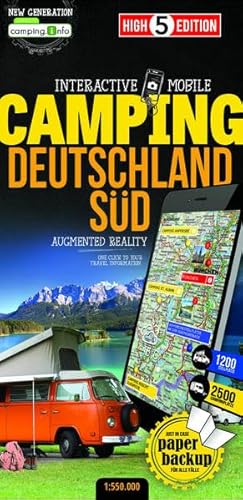 Interactive Mobile CAMPINGMAP Deutschland Süd: Campingkarte Deutschland Süd 1:550 000: New Generation. Campingkarte. 1200 Stellplätze, 2500 Campingplätze (High 5 Edition CAMPING Collection) von High 5 Edition