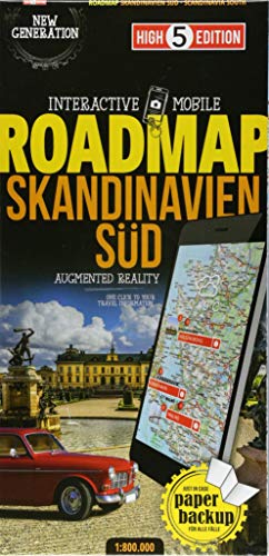 Interactive Mobile ROADMAP Skandinavien Süd: Strassenkarte Skandinavien Süd 1:800 000 (High 5 Edition ROADMAP Collection)