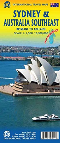 International Travel Map ITM Sidney & Australia Southeast: Brisbane to Adelaide. Waterproof. Waterproof