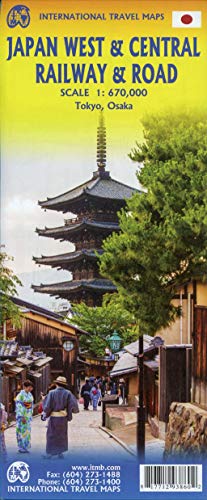 International Travel Map ITM Touristik Karte Japan West & Central Railway: Japan West & Central Railway & Road Travel Reference Map