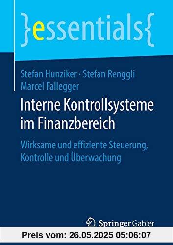 Interne Kontrollsysteme im Finanzbereich: Wirksame und effiziente Steuerung, Kontrolle und Überwachung (essentials)