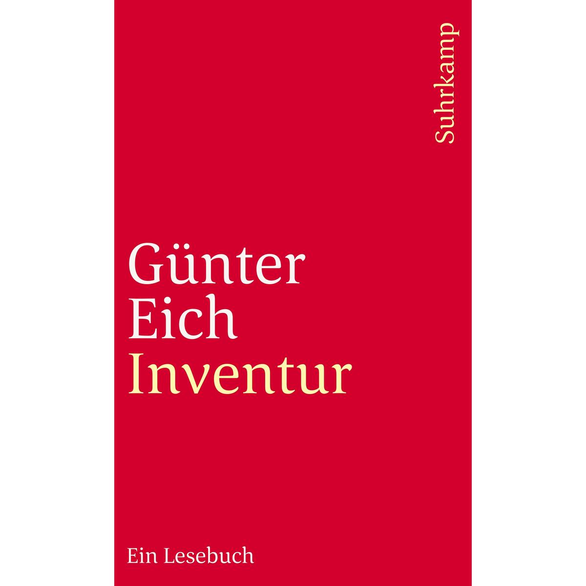 Inventur Inventur von Suhrkamp Verlag