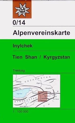 Inylchek, Tienschan-West / Kyrgyzstan: Trekkingkarte 1:100.000 (Alpenvereinskarten)