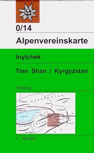 Inylchek, Tienschan-West / Kyrgyzstan: Trekkingkarte 1:100.000 (Alpenvereinskarten) von Deutscher Alpenverein