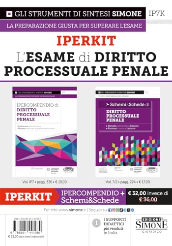 Iperkit. L'esame di diritto processuale penale: Ipercompendio-Schemi&Schede von Edizioni Giuridiche Simone