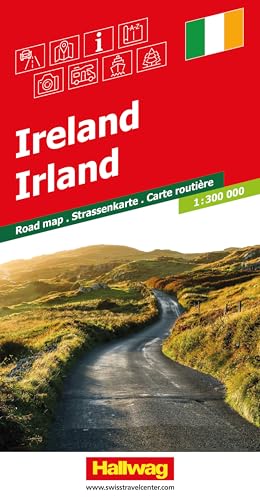 Hallwag Strassenkarte Irland 1:300.000: Inkl. Stadtpläne, Ortsverzeichnis und Reiseinformationen von Hallwag Kümmerly+Frey