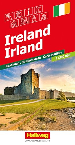 Hallwag Strassenkarte Irland 1:300.000: Inkl. Stadtpläne, Ortsverzeichnis und Reiseinformationen (Hallwag Strassenkarten)