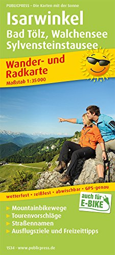 Isarwinkel, Bad Tölz, Walchensee, Sylvensteinstausee: Wander- und Radkarte mit Ausflugszielen & Freizeittipps, wetterfest, reißfest, abwischbar, GPS-genau. 1:35000 (Wander- und Radkarte: WuRK)