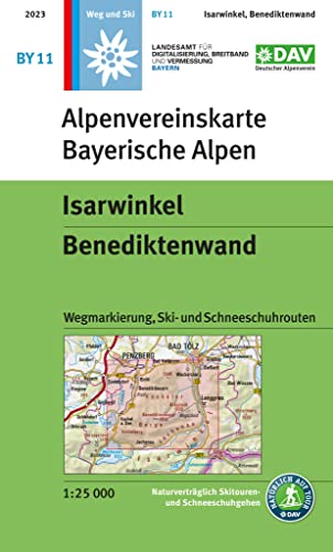 Isarwinkel, Benediktenwand: Topographische Karte 1:25.000 mit Wegmarkierung, Ski- und Schneeschuhrouten (Alpenvereinskarten) von Deutscher Alpenverein