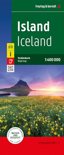 Island, Straßenkarte 1:400.000, freytag & berndt, Softcover: Wasserfest und reißfest (freytag & berndt Auto + Freizeitkarten) von Freytag-Berndt und ARTARIA