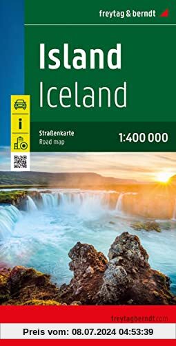 Island, Straßenkarte 1:400.000, freytag & berndt (freytag & berndt Auto + Freizeitkarten)