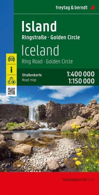 Island, Straßenkarte 1:400.000, freytag & berndt von Freytag-Berndt u. Artaria