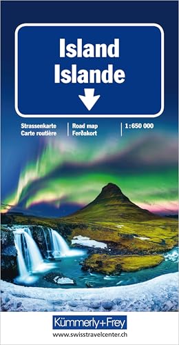 Island Strassenkarte 1:650 000: Massstab 1:650 000 (Kümmerly+Frey Strassenkarten)
