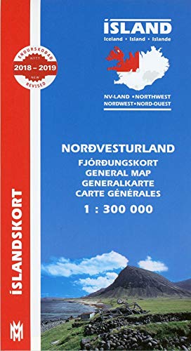 Island. Nordwest 1 : 300 000: Generalkarte (North West Iceland Map 1:300 000)