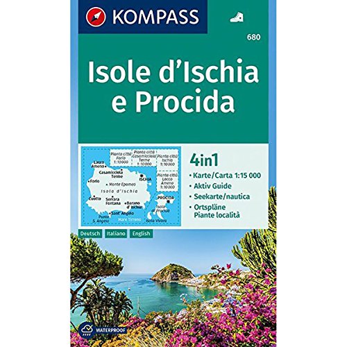 Isole d' Ischia e Procida: Wanderkarte und Seekarte mit Aktiv Guide. GPS-genau. Dt. /Ital. /Engl./Franz. 1:15000 (KOMPASS Wanderkarte, Band 680)