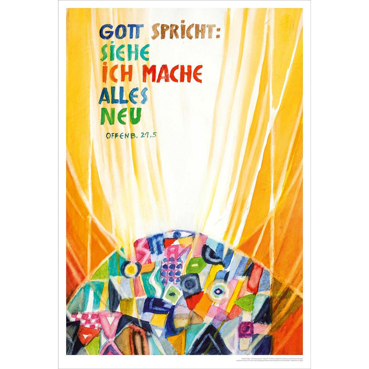Jahreslosung Andreas Felger 2026, Kunstdruck 63 x 92 cm Jahreslosung Andreas Felger 2026, Kunstdruck 63 x 92 cm von bene!