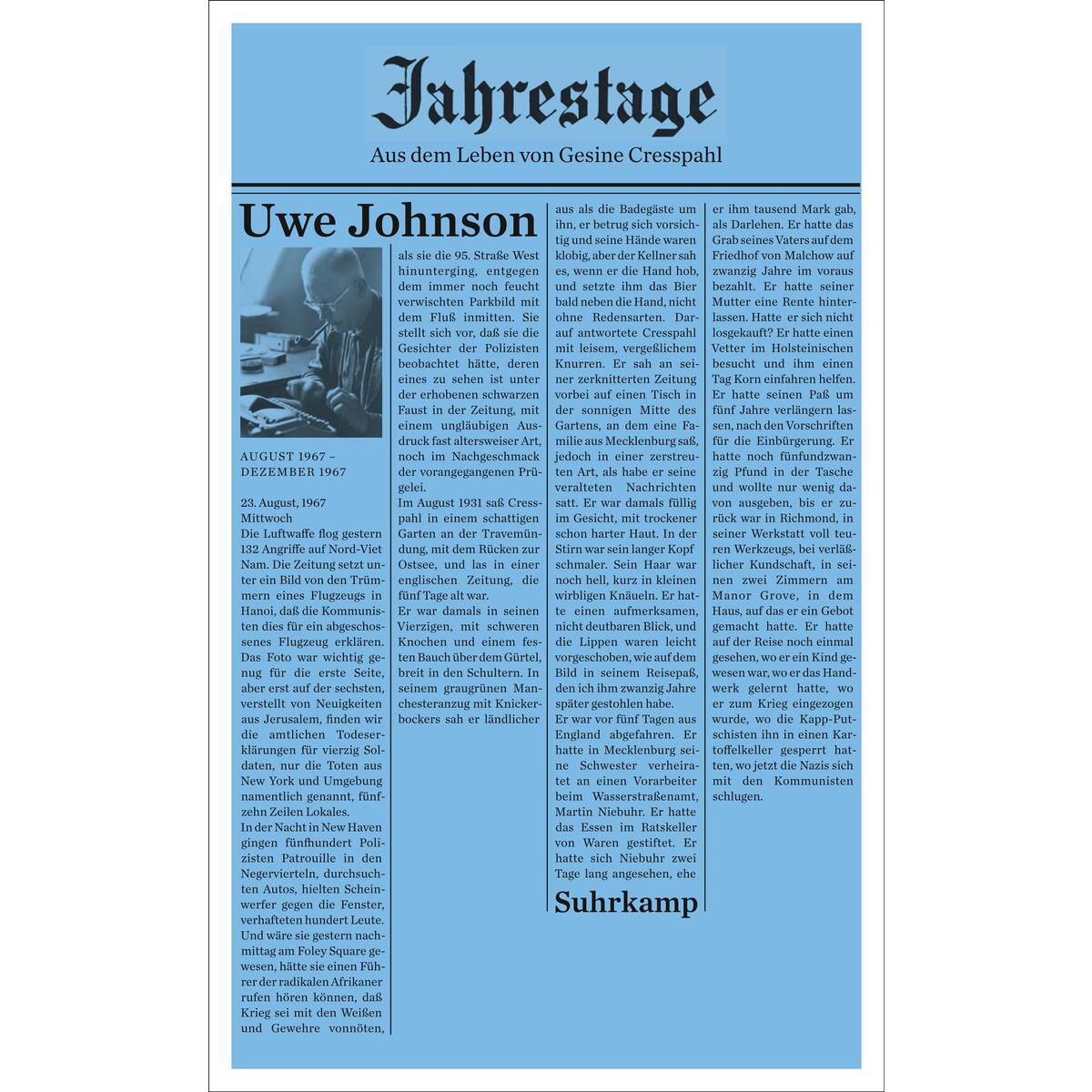 Jahrestage 1 von Suhrkamp Verlag AG