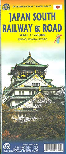 Japan South Railway & Road Map 1:670 000: doppelseitig, waterproof Japan South 670T., Stpl.Tokyo City Centre 15T., Tokyo Regional Map 400T. von International Travel Maps