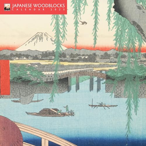 Japanese Woodblocks Mini Wall Calendar 2025: Art Calendar