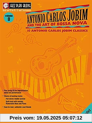 Jazz Play Along Volume 8 Antonio Carlos Jobim & Art Bossa Nova Bk/Cd: Play-Along, CD für Instrument(e)