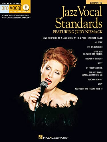 Jazz Vocal Standards Featuring Judy Niemack: Noten, CD für Gesang (Hal-Leonard Pro Vocal Better Than Karaoke!, Band 18): Pro Vocal Women's Edition ... Pro Vocal Better Than Karaoke!, 18, Band 18)