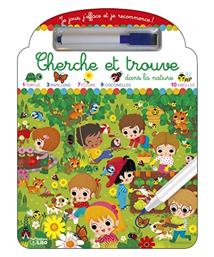 Je joue, j'efface et je recommence - Cherche trouve dans la nature: Avec un feutre effaçable (Je joue, j'efface, je recommence) von Lito