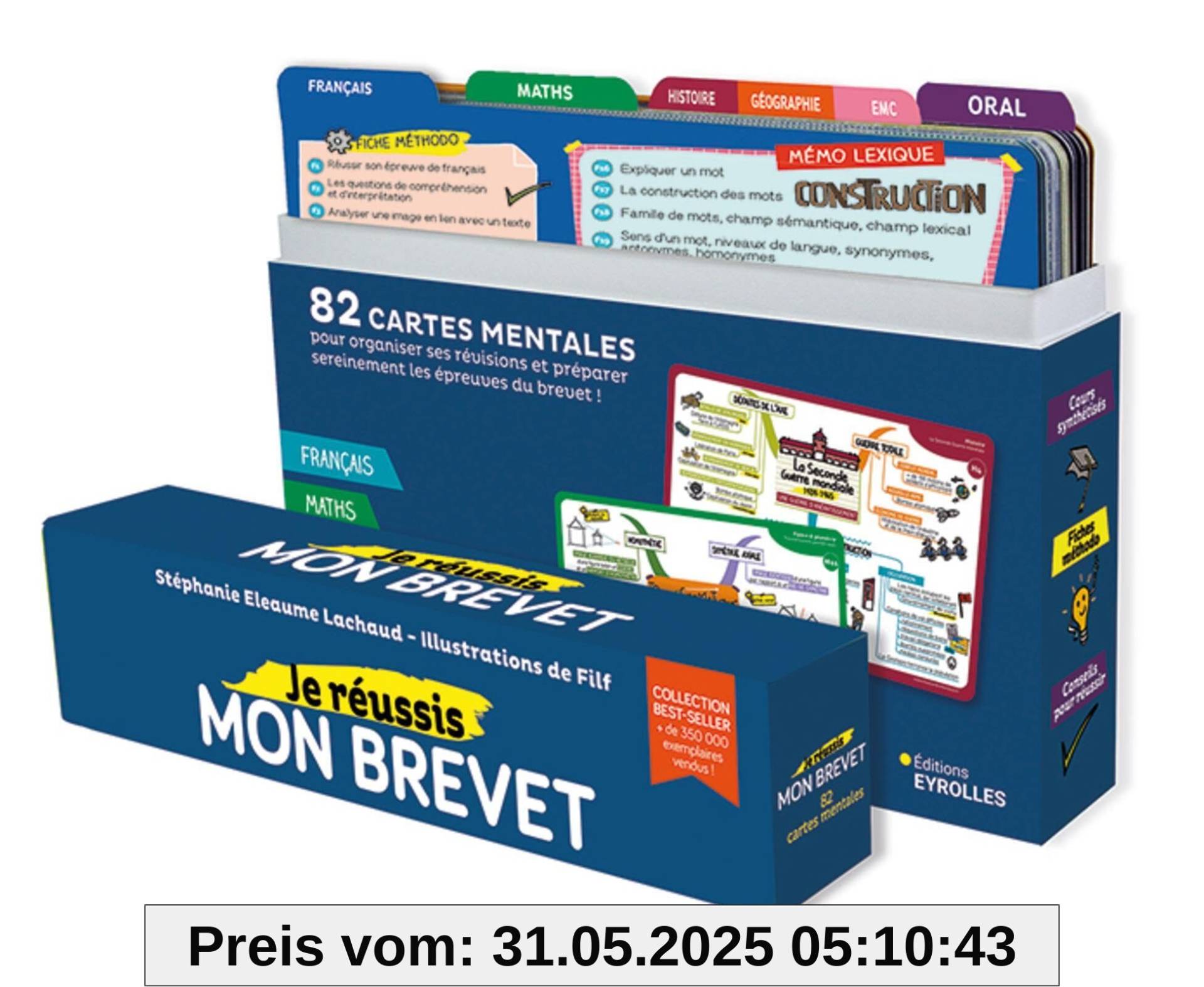 Je réussis mon brevet: 82 cartes mentales pour organiser ses révisions et préparer sereinement les épreuves brevet !