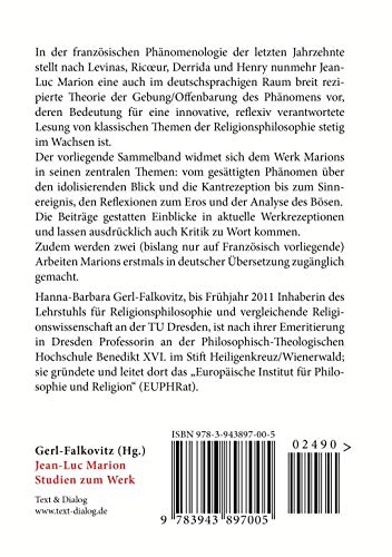 Jean-Luc Marion: Studien zum Werk Jean-Luc Marion: Studien zum Werk
