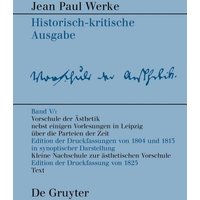 Jean Paul: Werke / Vorschule der Aesthetik